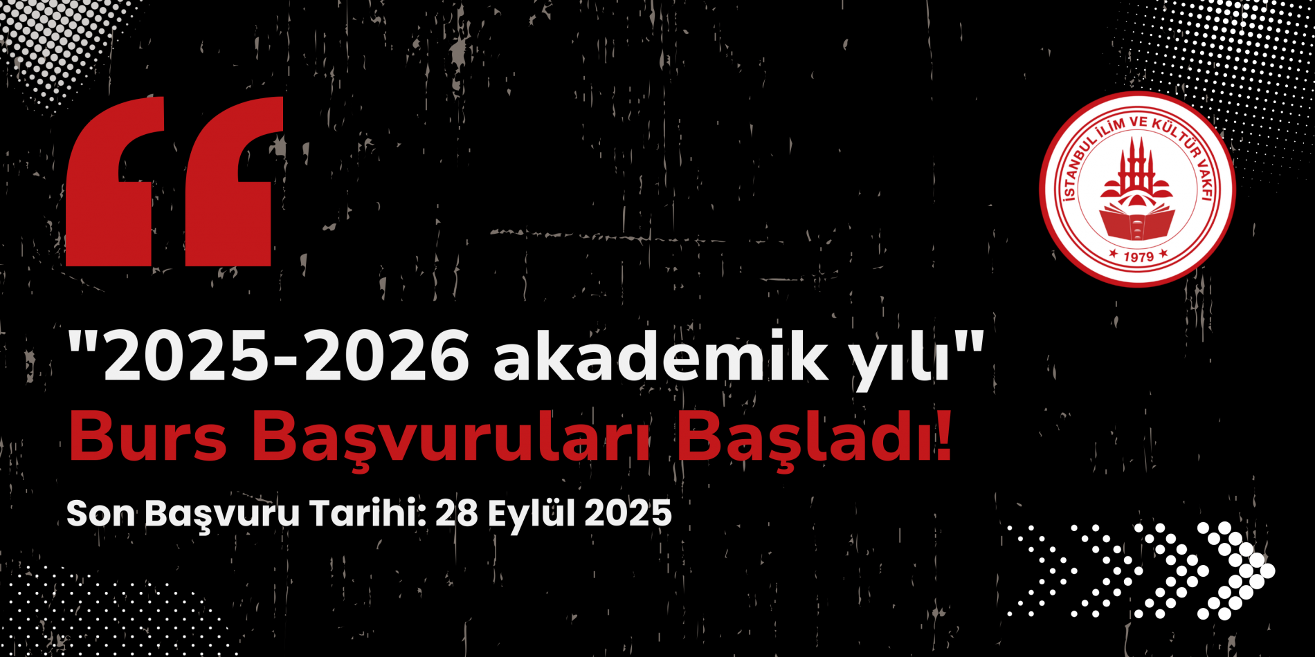 İİKV 2025-2026 Akademik Yılı Burs Başvuruları Başladı!
